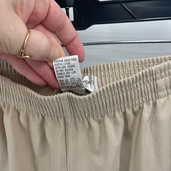 Draper's & Damon's Womens Cropped Pants Elastic Waist Pockets Casual Tan 18P - Picture 7 of 11